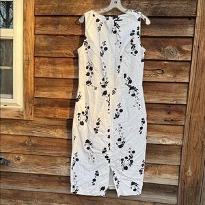 Ann Taylor fully lined sleeveless dress linen cotton Blend